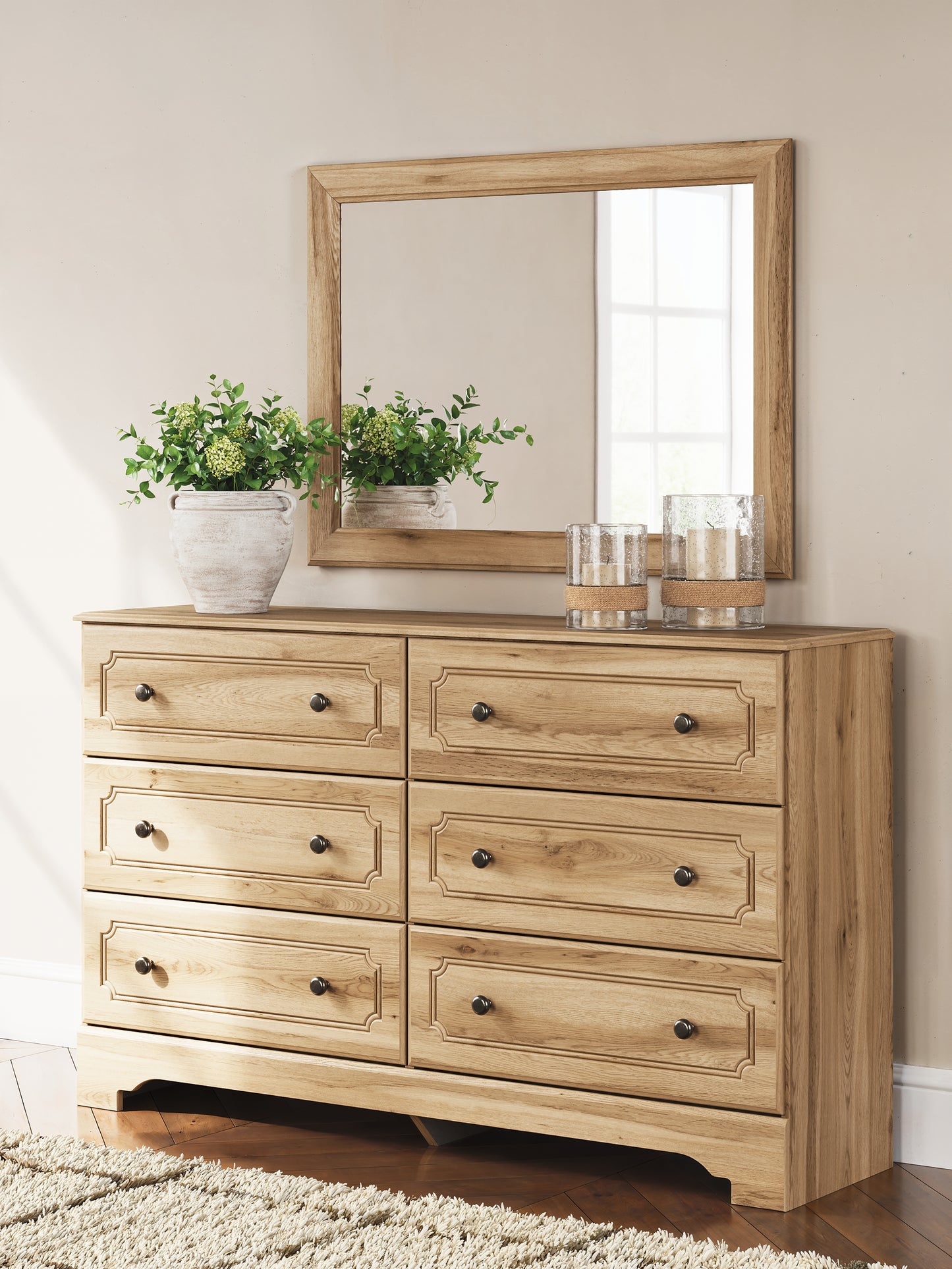 Aleaport Panel Bed With Mirrored Dresser And Nightstand