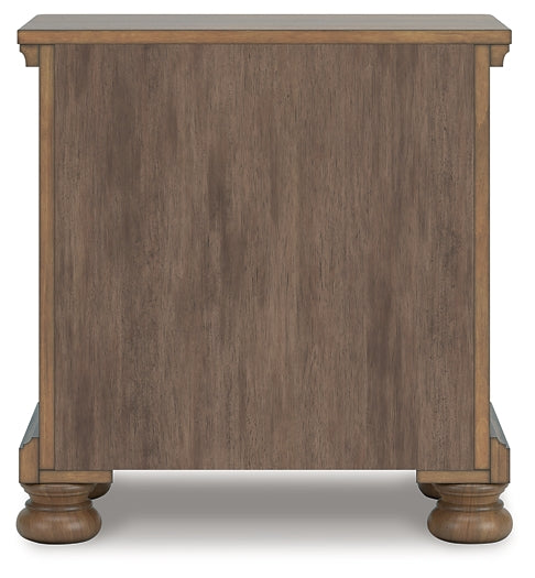 Feddinger Storage Sleigh Bed With Mirrored Dresser And Nightstand