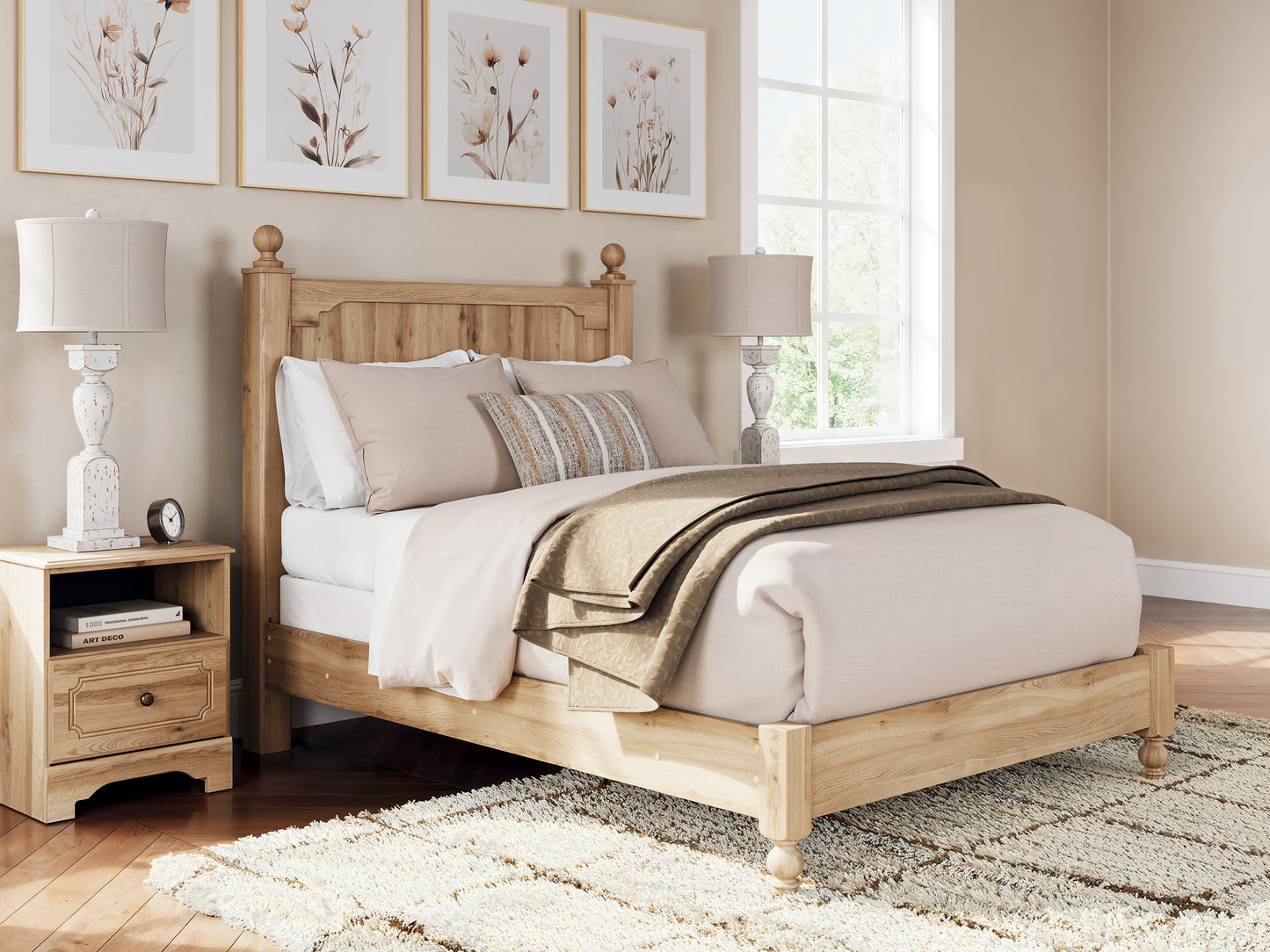 Aleaport Panel Bed With Mirrored Dresser And Nightstand