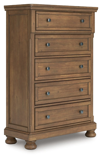 Feddinger California Panel Bed With Mirrored Dresser, Chest And Nightstand