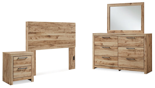 Hyanna Panel Headboard With Mirrored Dresser And Nightstand