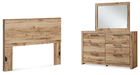 Hyanna Panel Headboard With Mirrored Dresser
