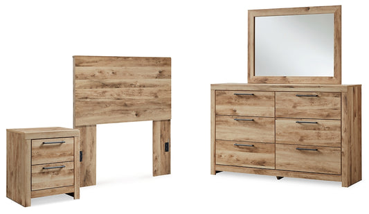 Hyanna Panel Headboard With Mirrored Dresser And Nightstand
