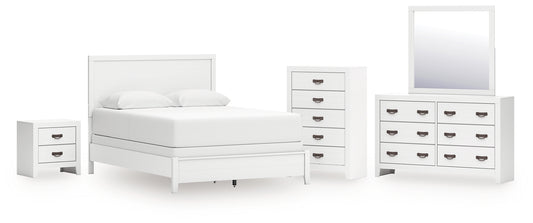 Binterglen Panel Bed With Mirrored Dresser, Chest And Nightstand