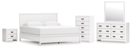 Binterglen Panel Bed With Mirrored Dresser, Chest And Nightstand