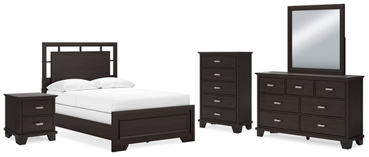 Covetown Panel Bed, Dresser, Mirror, Chest And Nightstand