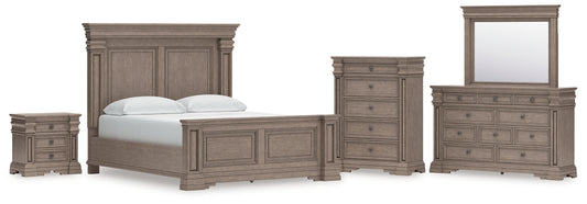 Blairhurst California Panel Bed, Dresser, Mirror, Chest And Nightstand