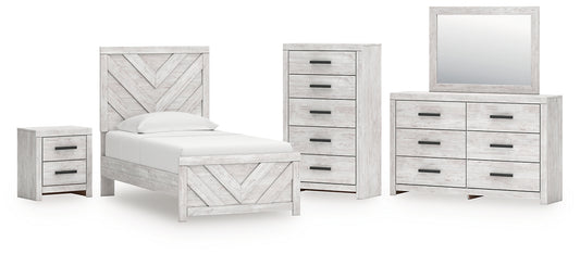 Cayboni Panel Bed, Dresser, Mirror, Chest And Nightstand