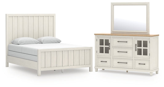 Shaybrock Panel Bed With Mirrored Dresser
