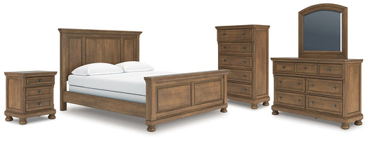 Feddinger California Panel Bed With Mirrored Dresser, Chest And Nightstand