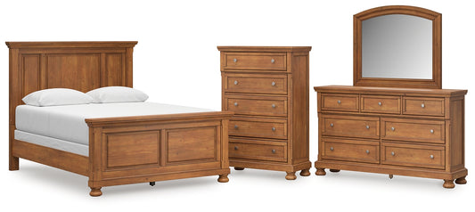 Feddinger Panel Bed With Mirrored Dresser And Chest