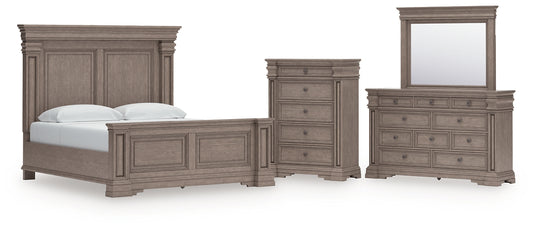 Blairhurst Panel Bed With Mirrored Dresser And Chest