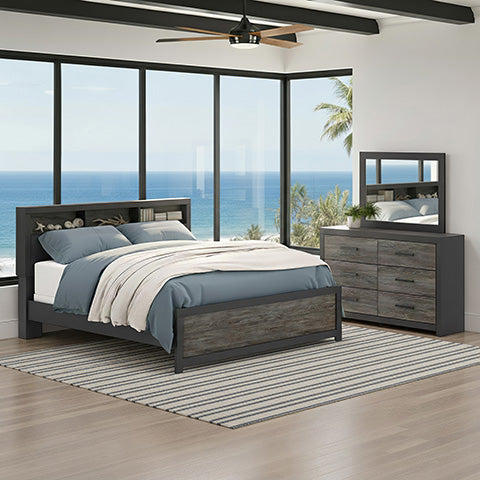 Broachmyn Bookcase Bed, Dresser And Mirror
