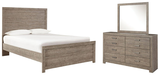 Cama con paneles Culverbach y tocador con espejo