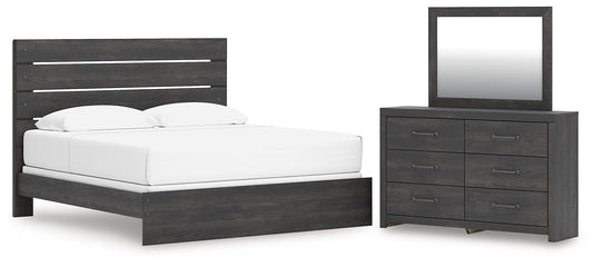 Hollivern Panel Bed, Dresser And Mirror