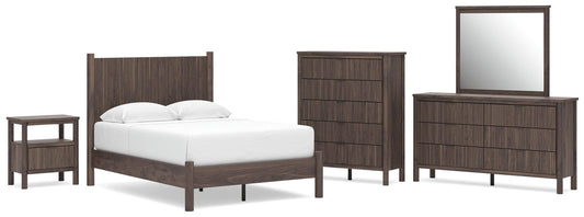 Pamytta Panel Platform Bed, Dresser, Mirror, Chest And Nightstand