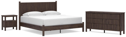 Pamytta Panel Platform Bed, Dresser, Mirror And Nightstand