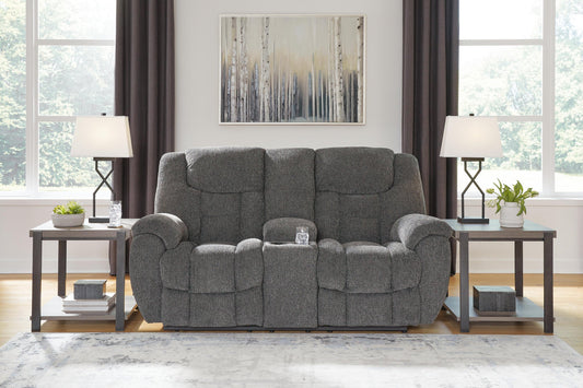 Loveseat doble recreativo Foreside con consola