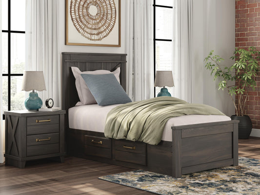 Ashley Express - Vonitta Bay Twin Panel Bed with Storage
