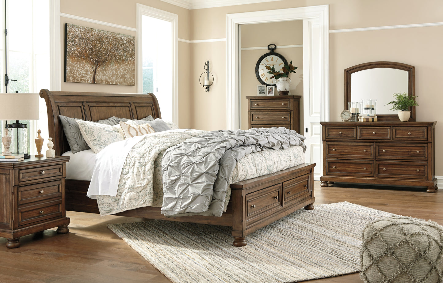 Cama tipo trineo Robbinsdale con almacenamiento