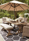 Mesa de comedor rectangular Beachcroft con UMB OPT