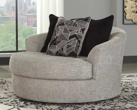 Silla giratoria redonda extragrande Megginson