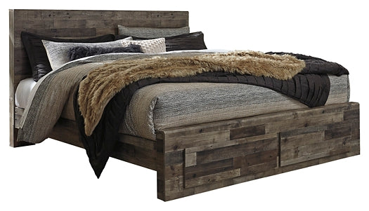 Cama con paneles Derekson y dos cajones de almacenamiento