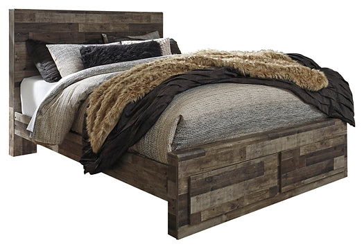 Cama con paneles Derekson y dos cajones de almacenamiento