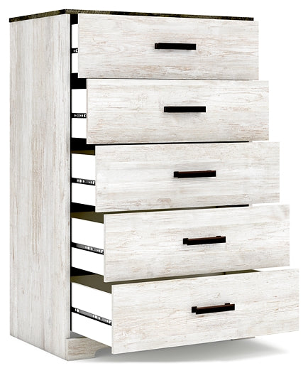 Cómoda de cinco cajones Shawburn