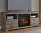 Mueble para TV Trinell de 63" con chimenea eléctrica