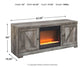 Mueble para TV Wynnlow de 63" con chimenea eléctrica