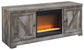 Mueble para TV Wynnlow de 63" con chimenea eléctrica