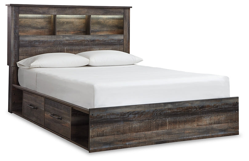 Cama-librería Drystan con dos cajones de almacenamiento
