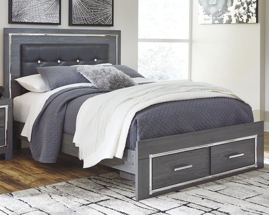 Cama Lodanna con dos cajones de almacenamiento
