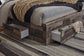 Cama con paneles Derekson y 4 cajones de almacenamiento