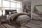 Cama con paneles Derekson y 4 cajones de almacenamiento