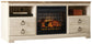 Mueble para TV Willowton de 64" con chimenea eléctrica