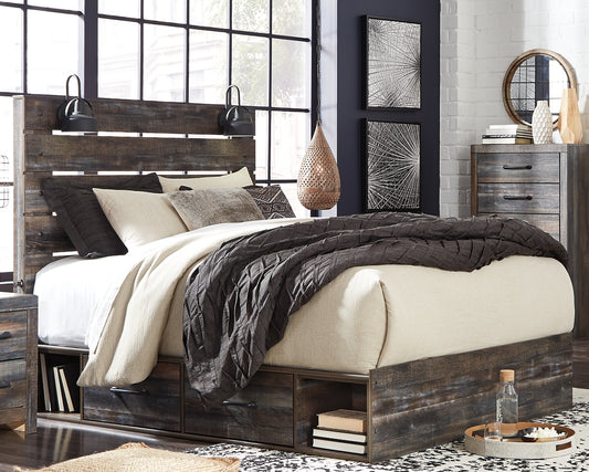 Cama con paneles Drystan y 2 cajones de almacenamiento
