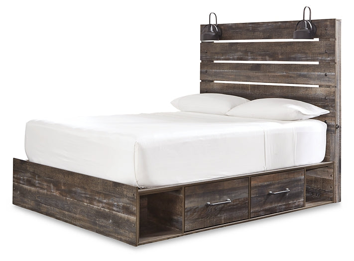 Cama con paneles Drystan y 4 cajones de almacenamiento