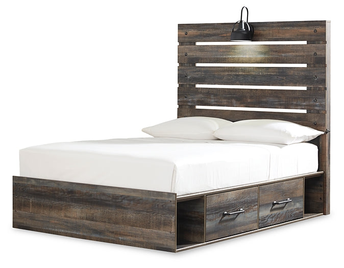 Cama con paneles Drystan y 4 cajones de almacenamiento