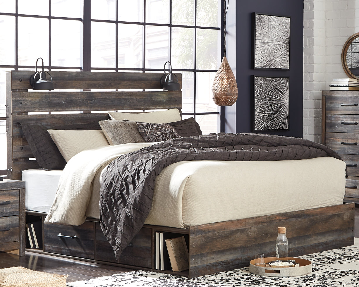Cama con paneles Drystan y 2 cajones de almacenamiento