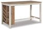 Mesa de mostrador rectangular Skempton con almacenamiento