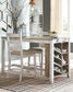 Mesa de mostrador rectangular Skempton con almacenamiento