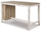 Mesa de mostrador rectangular Skempton con almacenamiento
