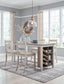 Mesa de mostrador rectangular Skempton con almacenamiento