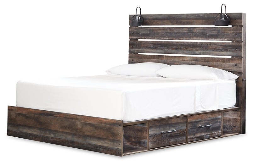 Cama con paneles Drystan y 4 cajones de almacenamiento