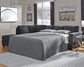 Sofá cama seccional de dos piezas con chaise longue Altari