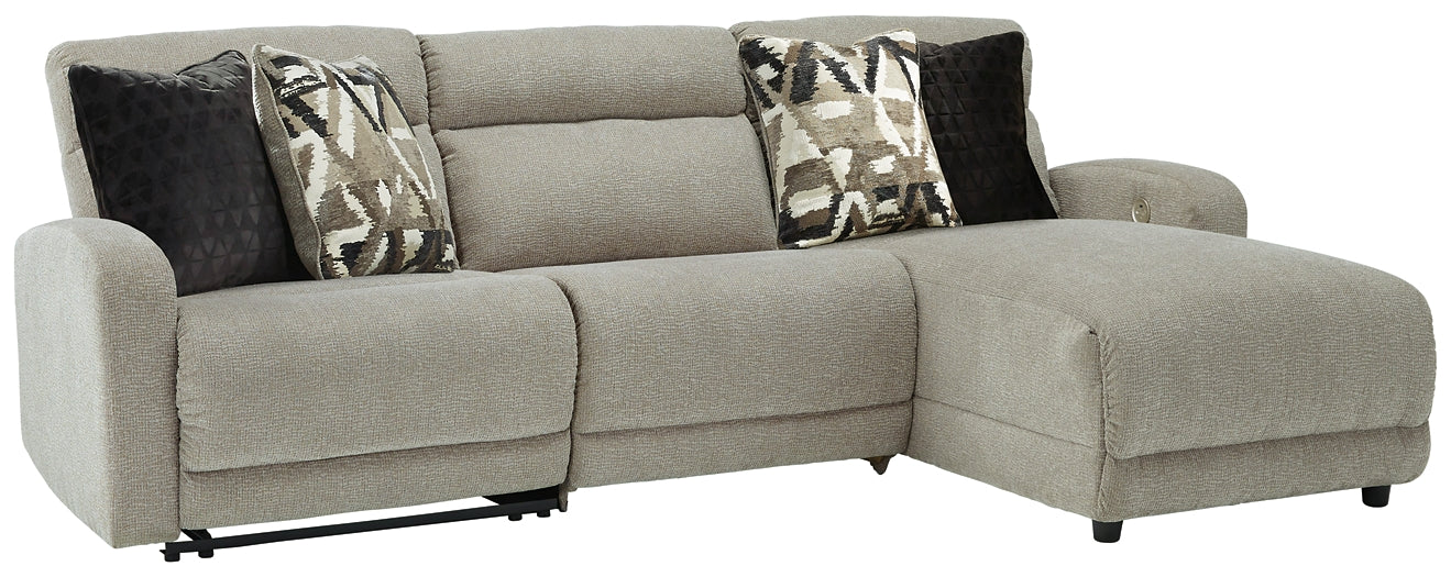 Colleyville - Seccional reclinable eléctrico de 3 piezas con chaise longue