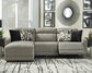 Colleyville - Seccional reclinable eléctrico de 3 piezas con chaise longue