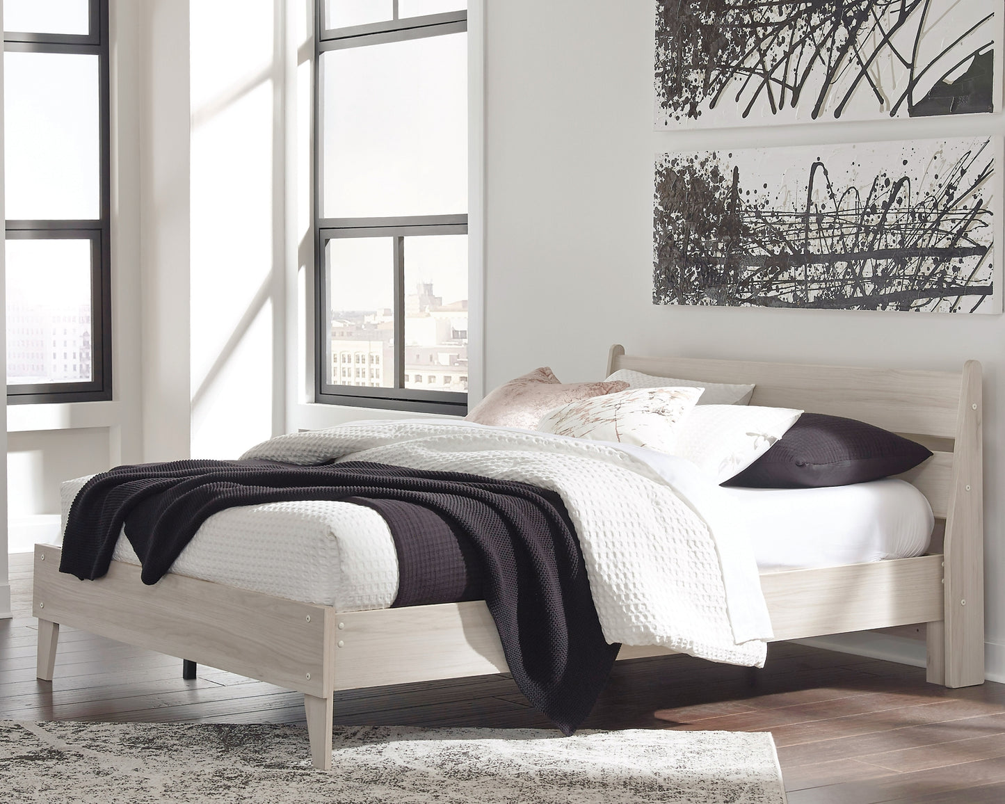 Cama de plataforma con paneles Socalle